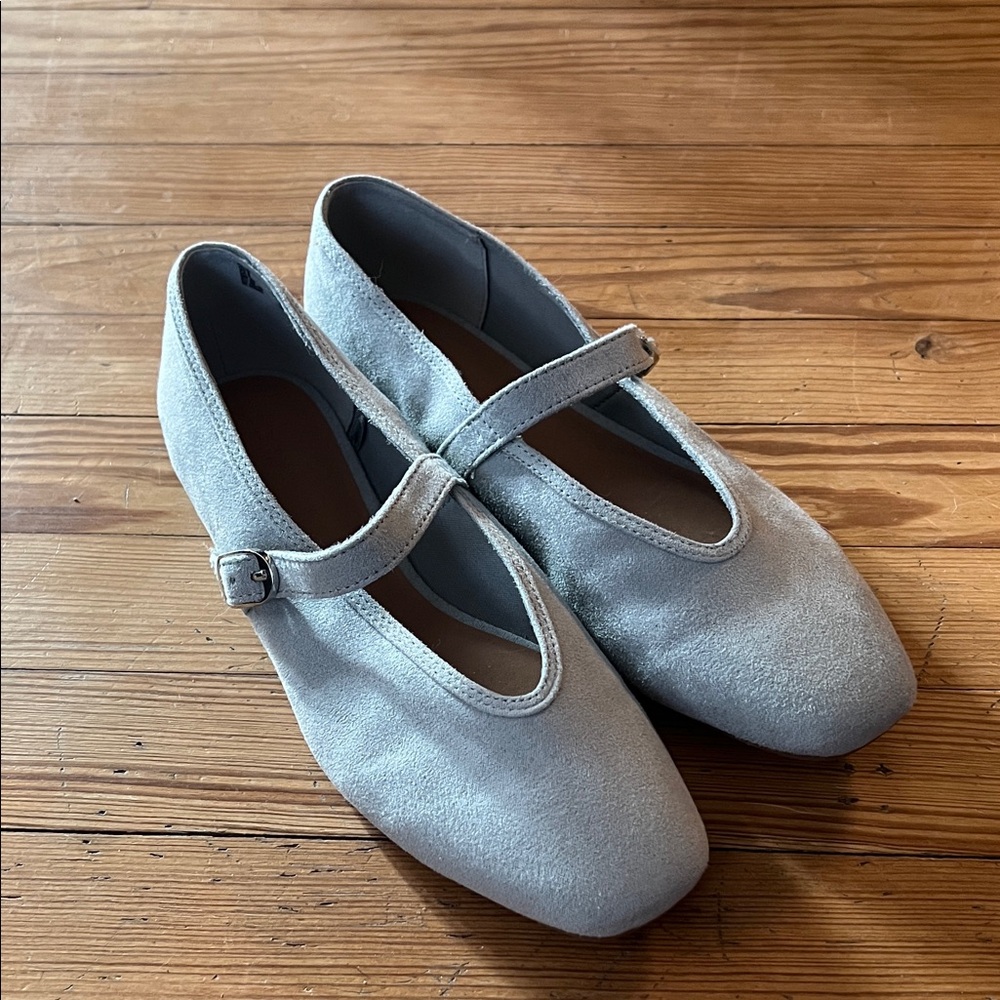 Stylish light blue Mary Jane Flats